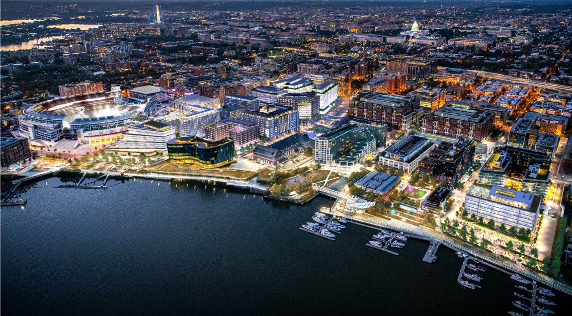 Aerial view of The Yards